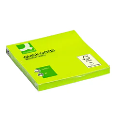 Bloco notas adesivas verde flur. 76x75  80fl. 6un.