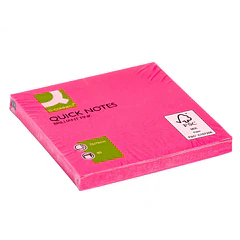 Bloco notas adesivas rosa fluor. 76x76 80fl. 6un.