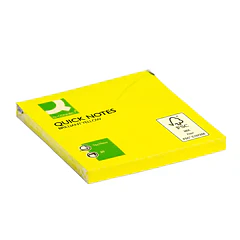Bloco notas adesivas amarelo fluor. 76x76 80fl. 6un.