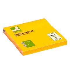 Bloco notas adesivas laranja flur. 76x76 80fl. 6un.