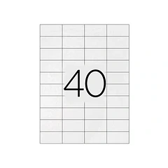 Etiquetas adesivas A4 52,5 x 297 mm.
