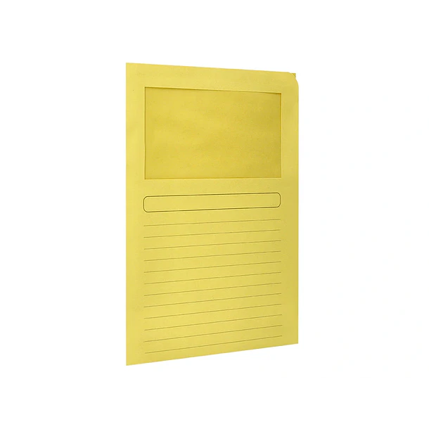 Classificador  cartolina c/ janela  A4 180gr amarelo 50 un 1