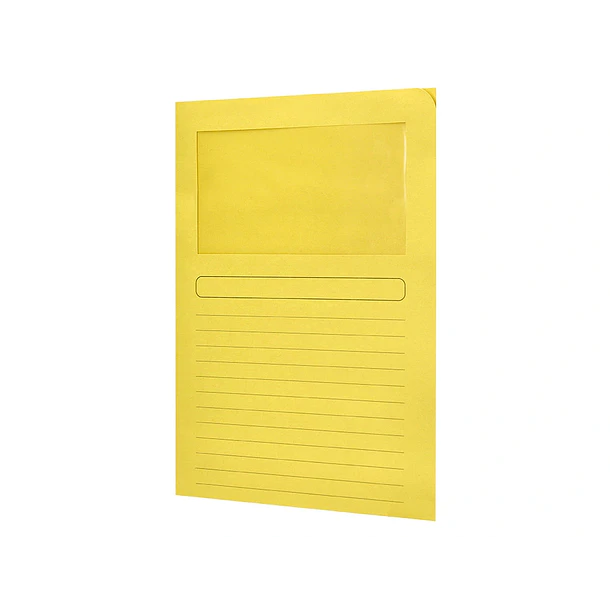 Classificador  cartolina c/ janela  A4 180gr amarelo 50 un 2