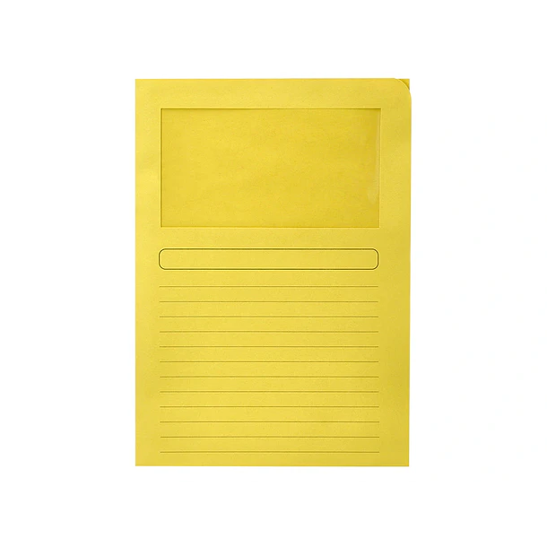 Classificador  cartolina c/ janela  A4 180gr amarelo 50 un 3