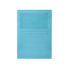 Classificador  cartolina c/ janela  A4 180gr azul 50 un