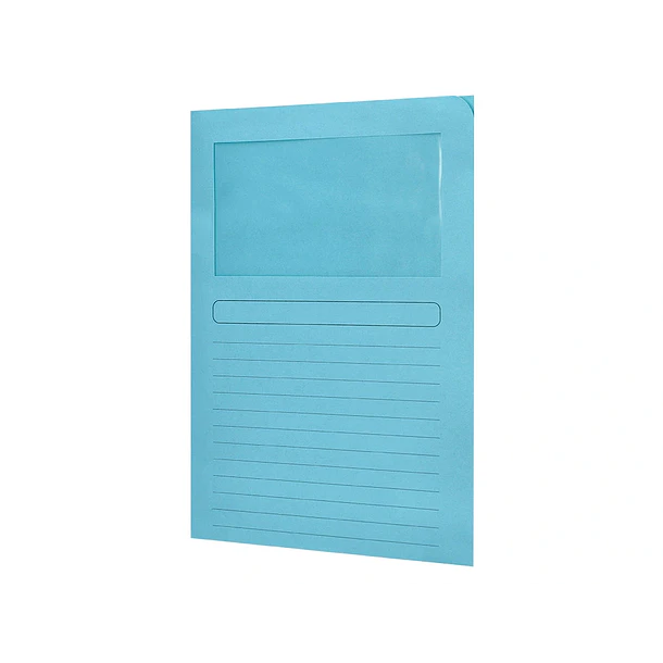Classificador  cartolina c/ janela  A4 180gr azul 50 un 2