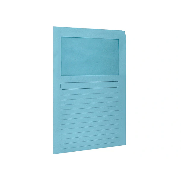 Classificador  cartolina c/ janela  A4 180gr azul 50 un 3
