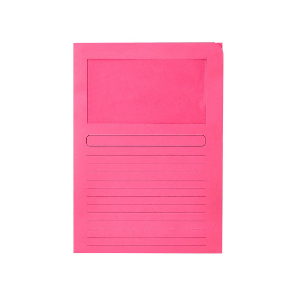 Classificador  cartolina c/ janela  A4 180gr rosa 50 un 1