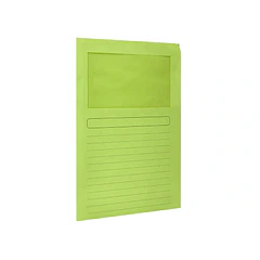 Classificador cartolina c/ janela  A4 180gr verde 50 un.