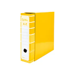 Pasta de arquivo A4 L/80 c/ caixa amarela.