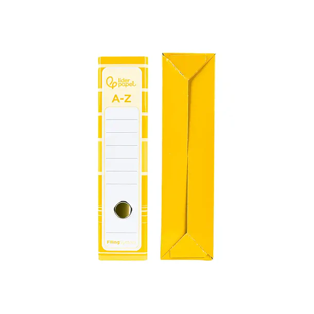 Pasta de arquivo A4 L/80 c/ caixa amarela. 2
