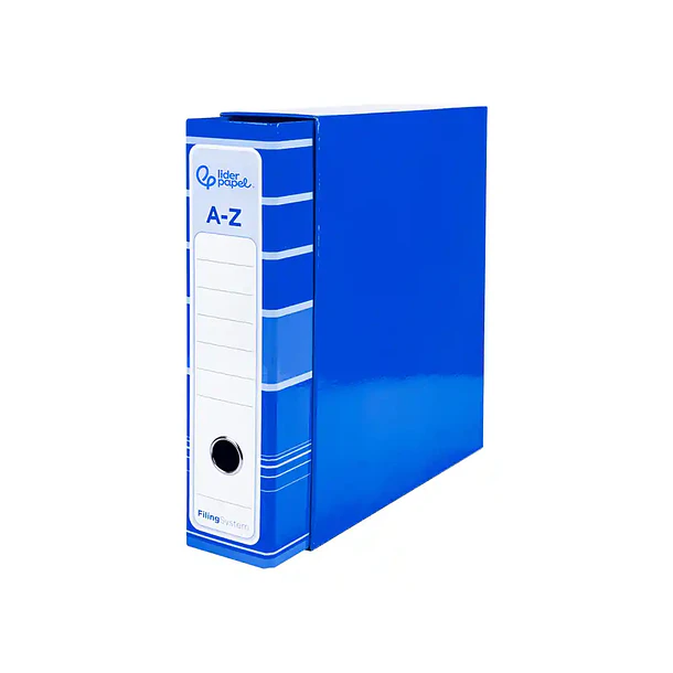 Pasta de arquivo A4 L/80 c/ caixa azul 1