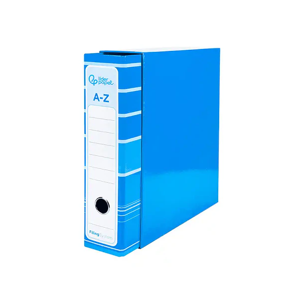 Pasta de arquivo A4 L/80 c/ caixa azul celeste 1