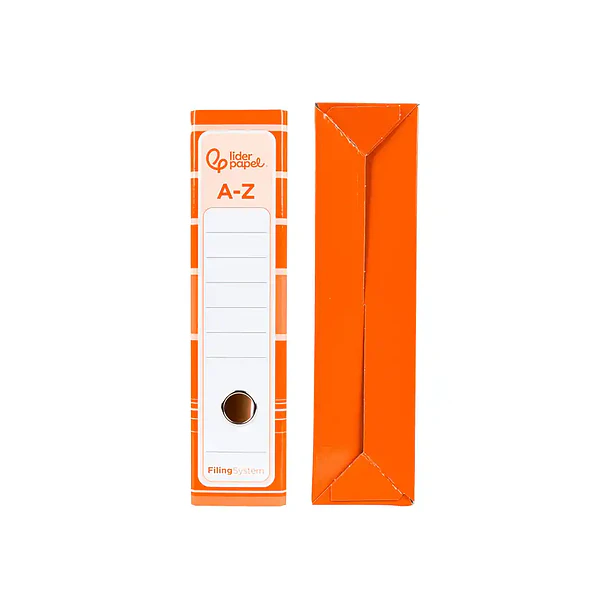Pasta de arquivo A4 L/80 c/ caixa laranja 3