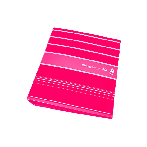 Pasta de arquivo A4 L/80 c/ caixa rosa 3