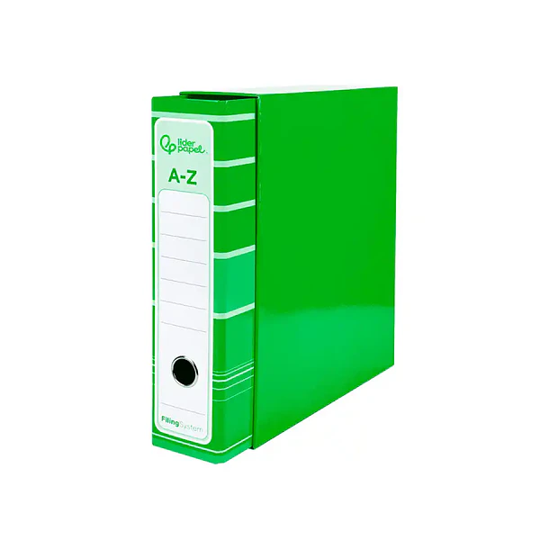Pasta de arquivo A4 L/80 c/ caixa verde 1