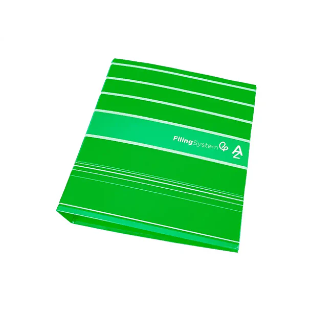 Pasta de arquivo A4 L/80 c/ caixa verde 2