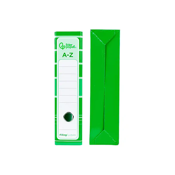Pasta de arquivo A4 L/80 c/ caixa verde 3