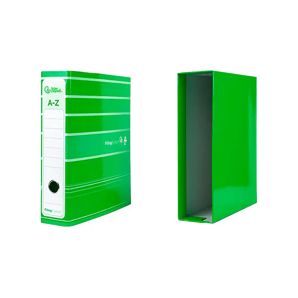 Pasta de arquivo A4 L/80 c/ caixa verde 4