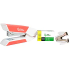 Agrafador liderpapel c/ oferta  saca agrafes +cx 1000 agrafes 24/6 cor coral. 1