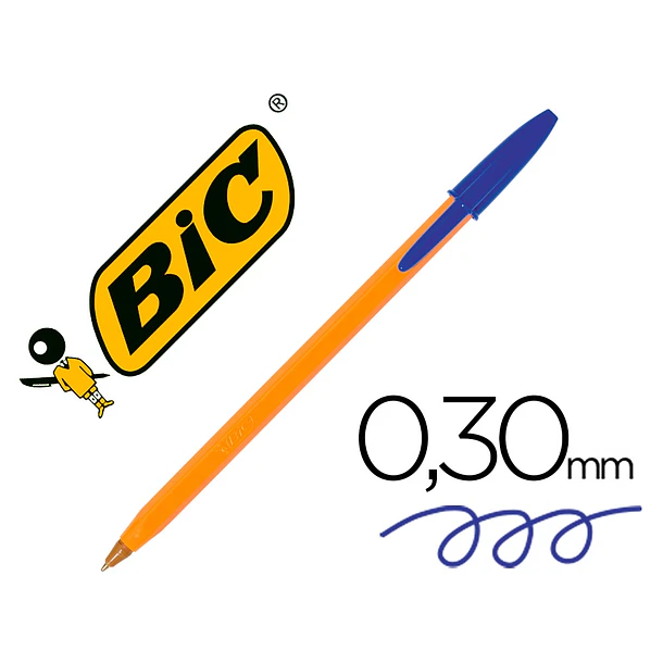 Esferografica bic laranja azul cx 20 un 1