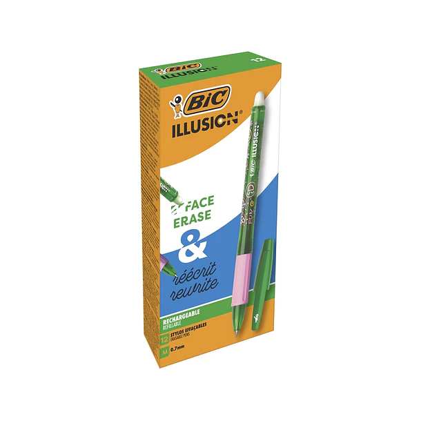    Esferografica bic gelocity illusion  verde cx 12 1