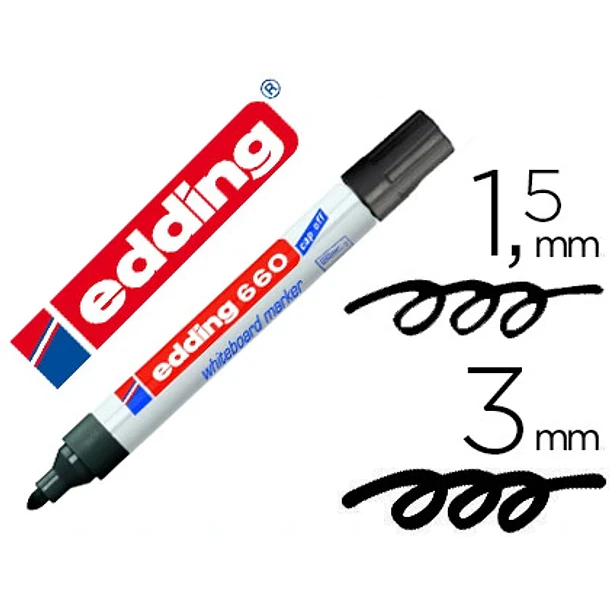 Marcador edding 660 preto  recarregavel.cx 10 1