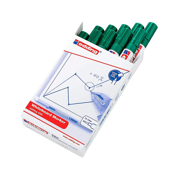 Marcador  edding 660 verde recarregavel.cx 10 3
