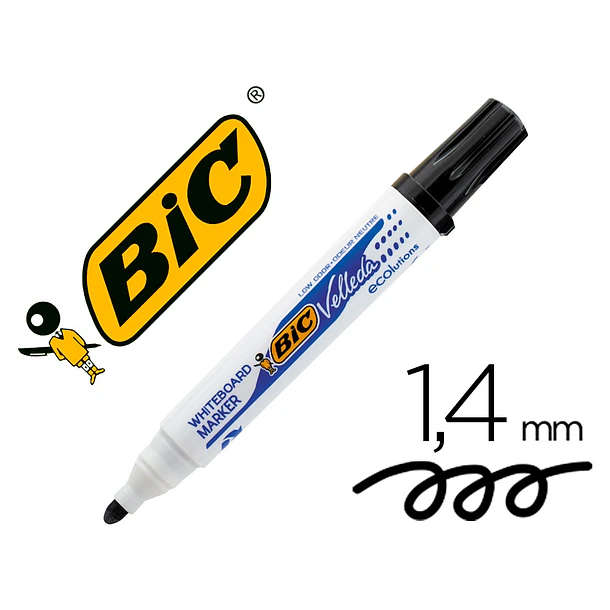 Marcador bic velleda preto cx 12 1