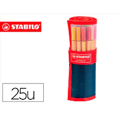 Marcador stabilo point 88 estojo 25 cores sortidas