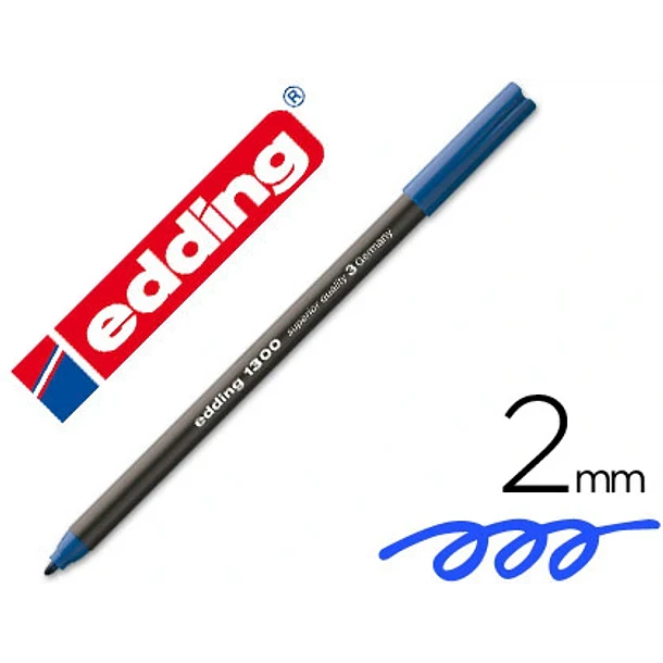 Marcador edding  1300 azul  0.5 mm cx 10 1