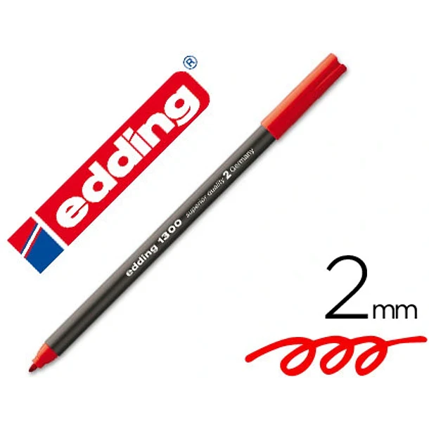 Marcador edding  1300 vermelho 0.5 mm cx 10 1