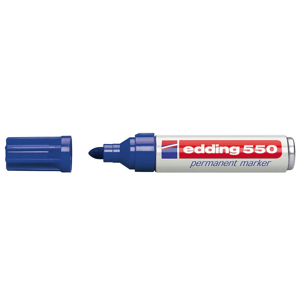 Marcador edding 550 azul  cx 10 2
