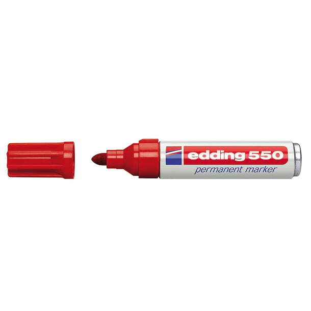 Marcador edding 550 vermelho cx 10 2