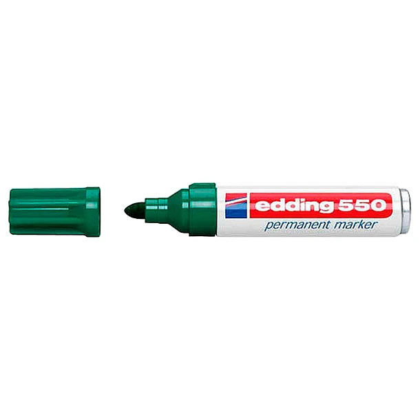 Marcador edding 550 verde cx 10 2