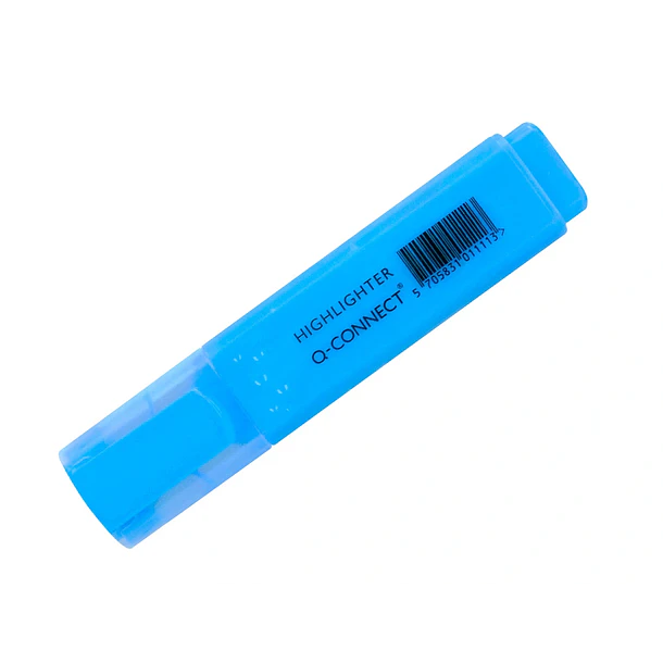 Marcador fluorescente ponta biselada azul cx 10 1