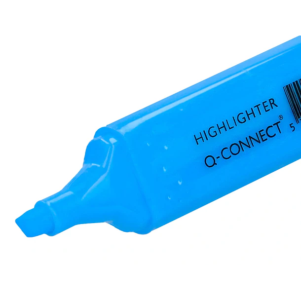 Marcador fluorescente ponta biselada azul cx 10 3