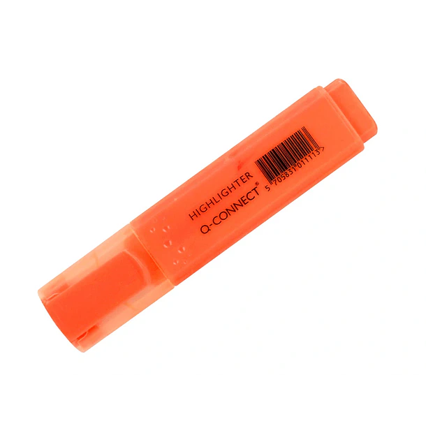 Marcador fluorescente ponta biselada laranja cx 10 1