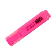 Marcador fluorescente ponta biselada rosa cx 10