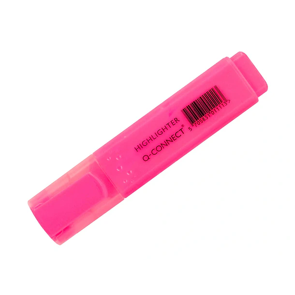 Marcador fluorescente ponta biselada rosa cx 10 1