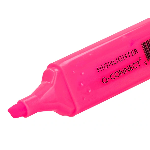 Marcador fluorescente ponta biselada rosa cx 10 3