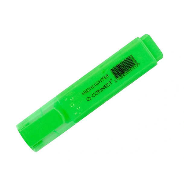 Marcador fluorescente ponta biselada  verde cx 10 1