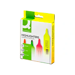 Marcador fluorescente ponta biselada  pack 4 marc.sortidos