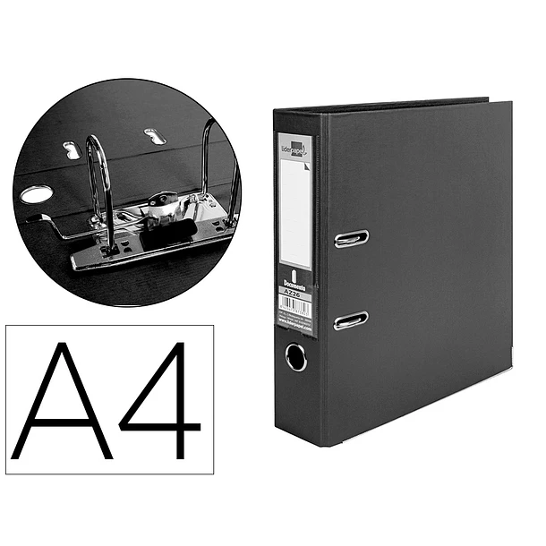Pasta arquivo A4 L/75 f/alavanca preto 