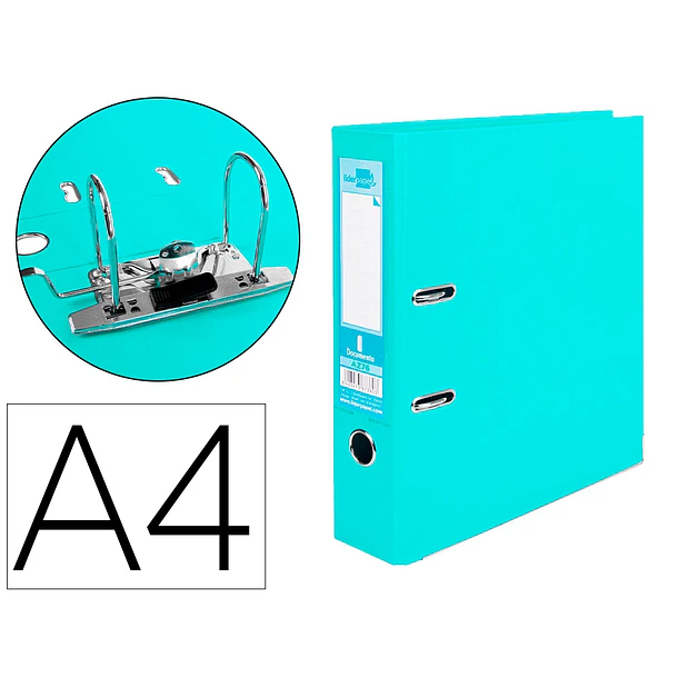 Pasta arquivo A4 L/75 f/alavanca verde claro 
