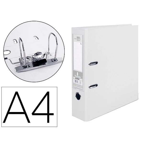 Pasta arquivo A4 L/75 f/alavanca branco 