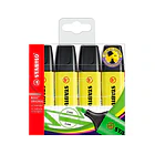 Marcador fluorescente .stabilo 70 amarelo pack 4 un 1