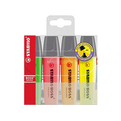 Marcador fluorescente stabilo 70 pack 4 un. sortidas