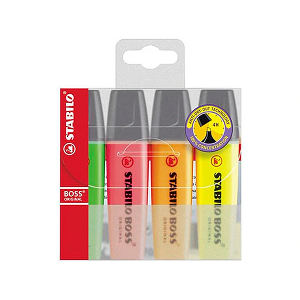 Marcador fluorescente stabilo 70 pack 4 un. sortidas 1