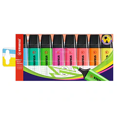  Marcador fluorescente stabilo 70 pack 8 un. cores sortidas
